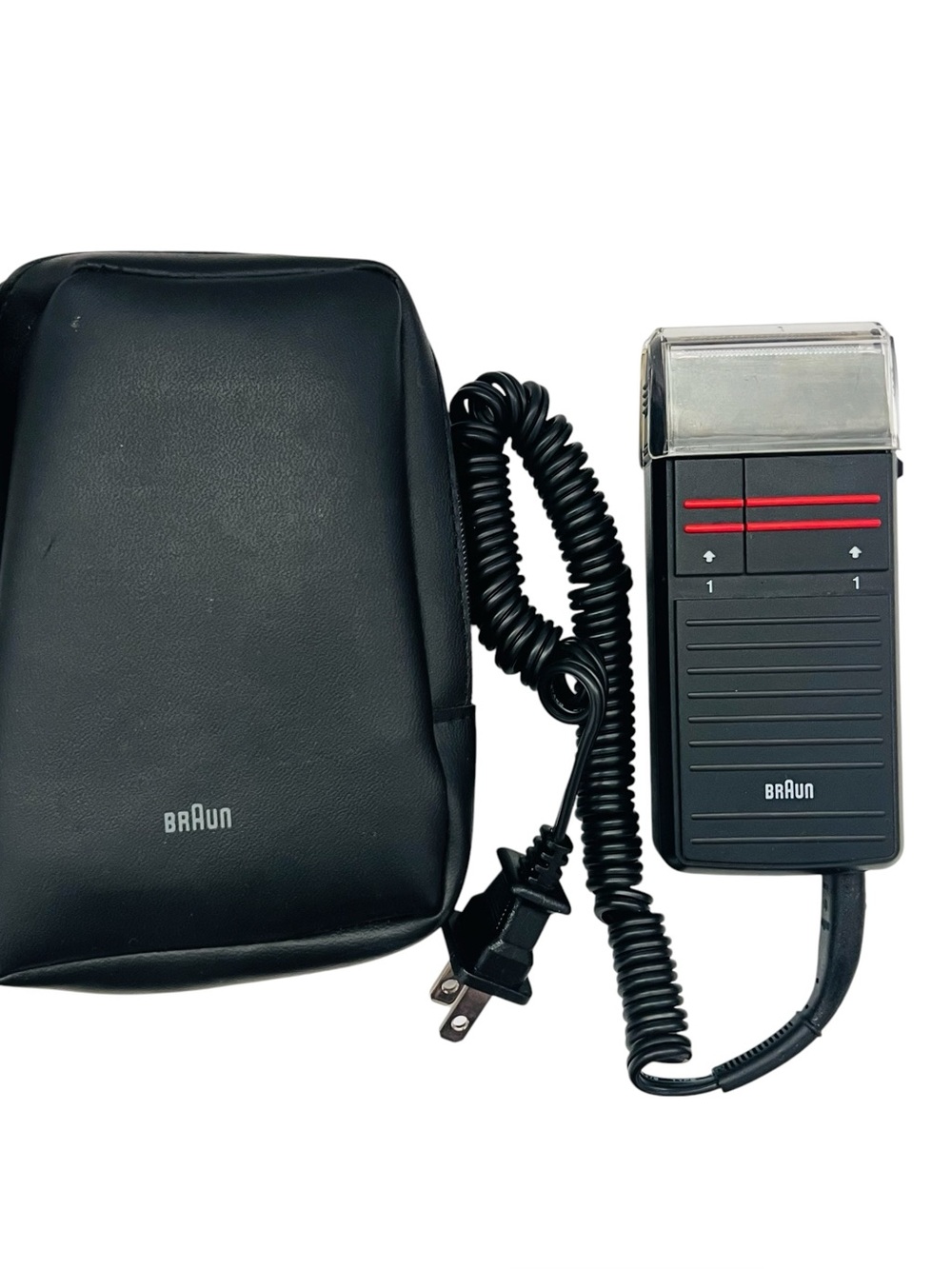 BRAUN Vintage Electric Shaver with Travel Case - Black